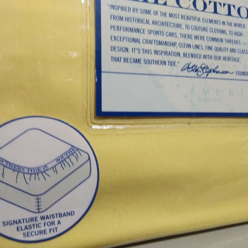New Southern Tide Full size sheet set Yellow - Picture 3 of 6